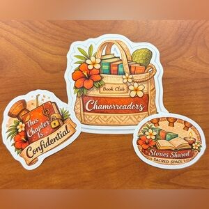 Chamorreaders Waterproof Sticker Set (3) | Chamorro Book Club Bundle